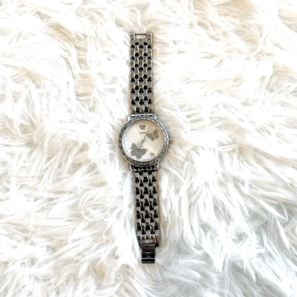 🤍 Stainless Steel Guess Butterfly Watch